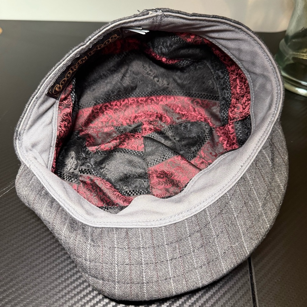 Goorin Bros Men's Gray Pinstripe Cap Sz M - Picture 8 of 10